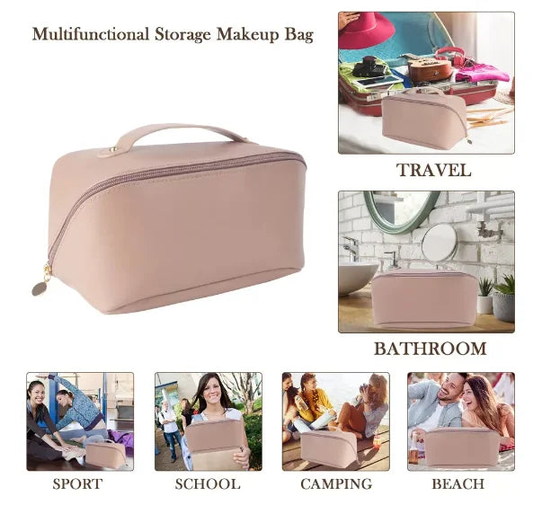 Bolsa Necessaire Cosmético De Couro