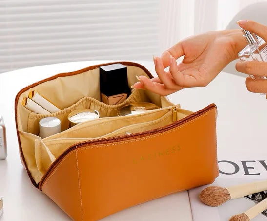 Bolsa Necessaire Cosmético De Couro